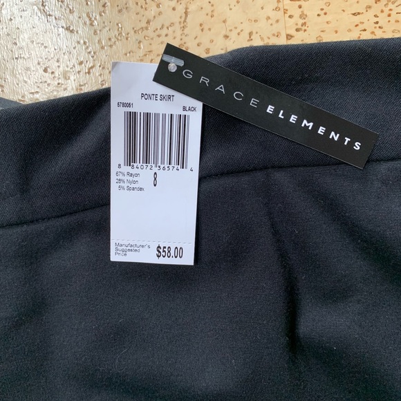 Grace Elements Wrap Look Skirt NWT Size 8 - Picture 2 of 2